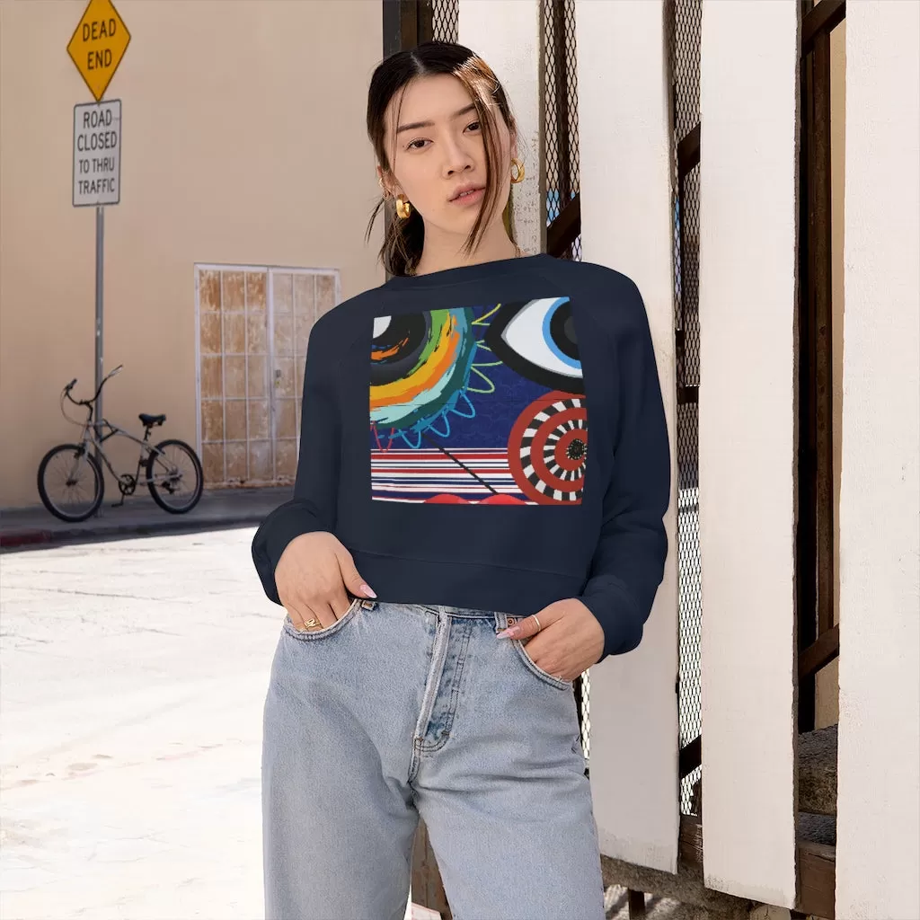 My Picasso Cropped Fleece Pullover