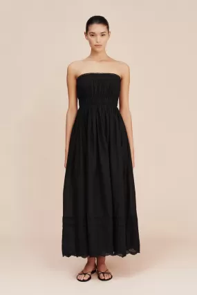 MYLAH STRAPLESS DRESS - BLACK