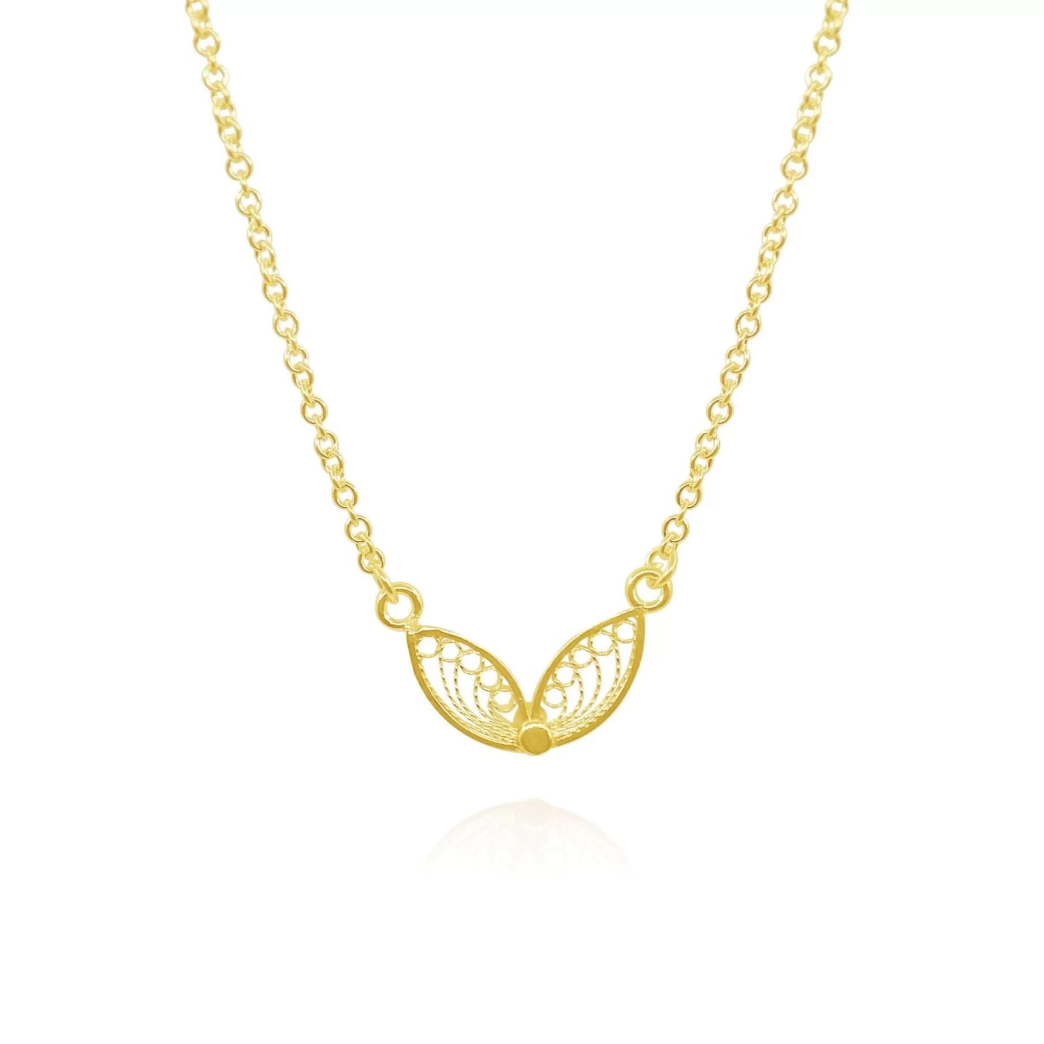 NADIA SOLID GOLD 18K NECKLACE FILIGREE