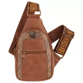 Nocona Ivy Collection Ladies Sling Crossbody Tan