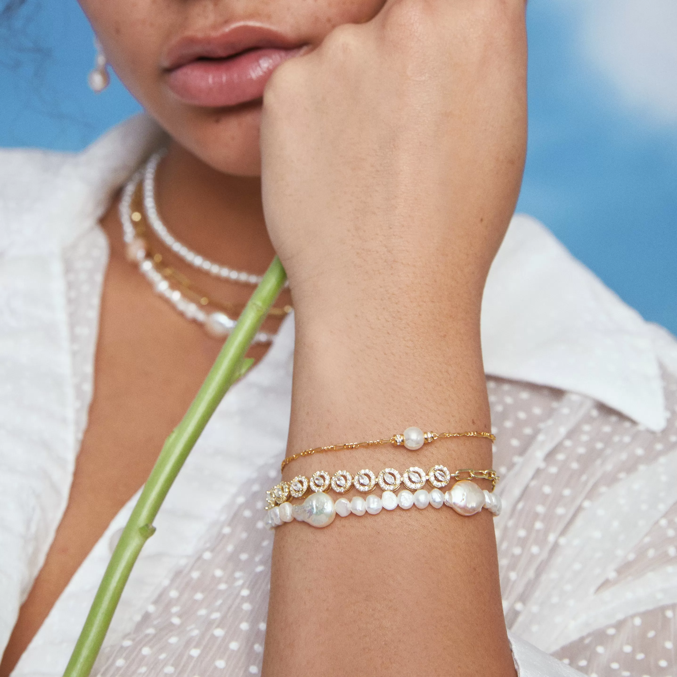 ODETTE PEARL BRACELET GOLD