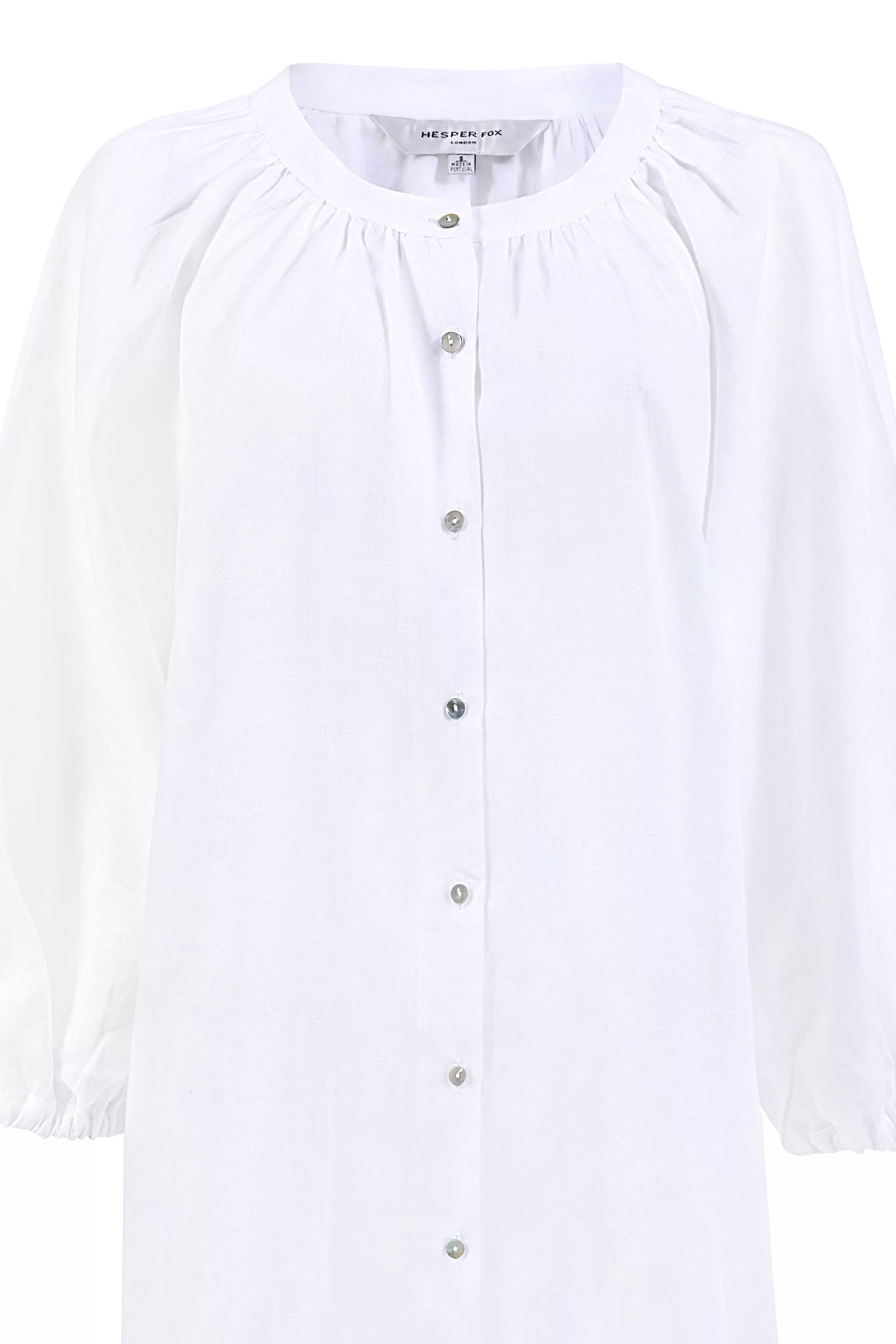 Ophelia White Linen Shirt Dress