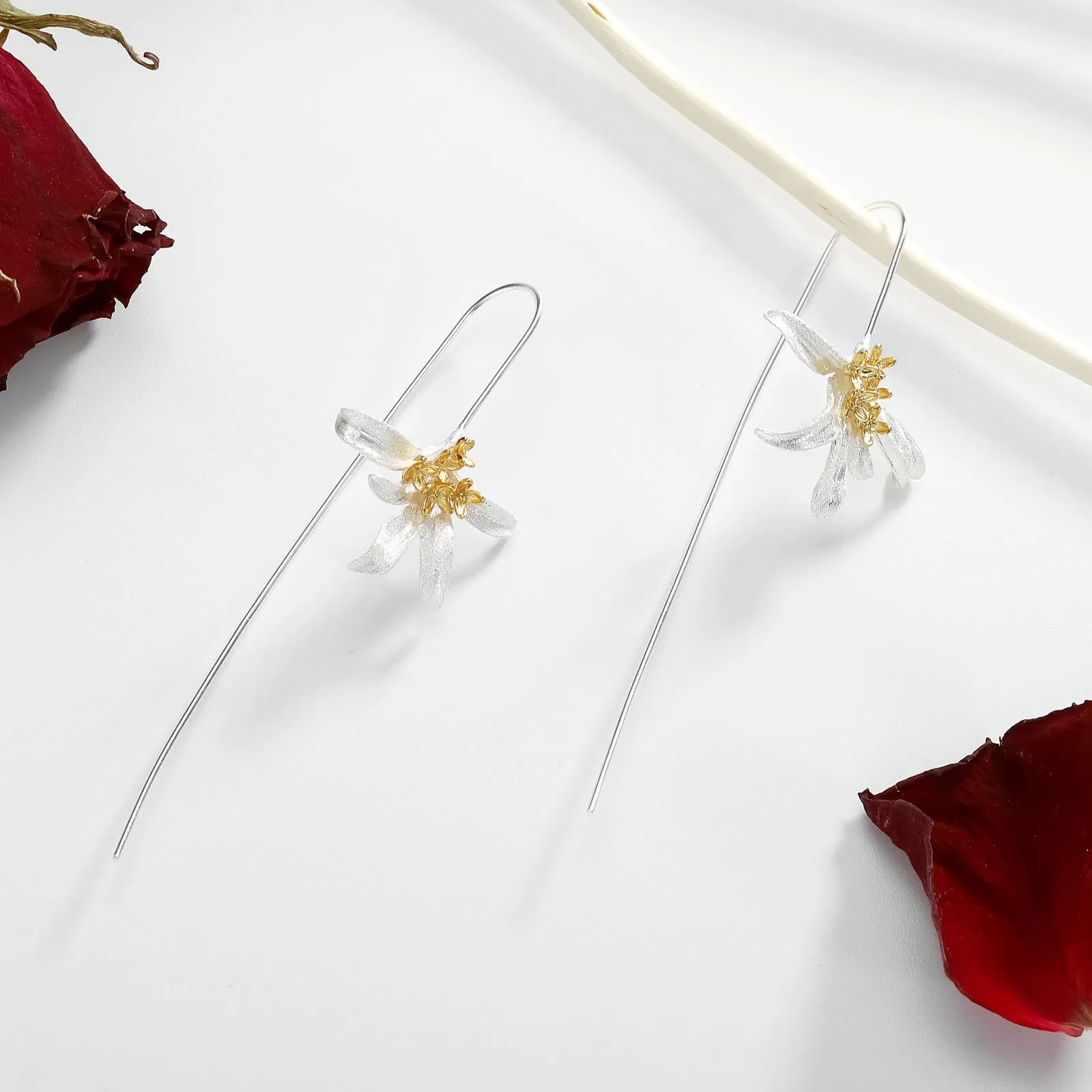 Osmanthus Fragrans Hook Earrings