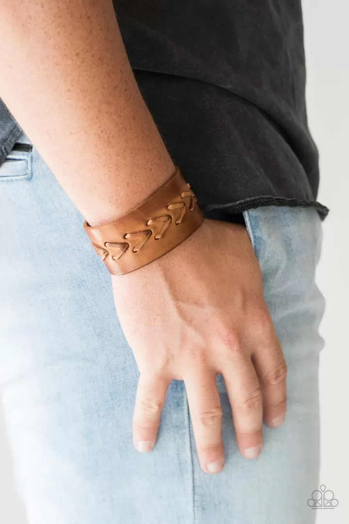 Paparazzi Bronco Bravado - Brown Urban Bracelet