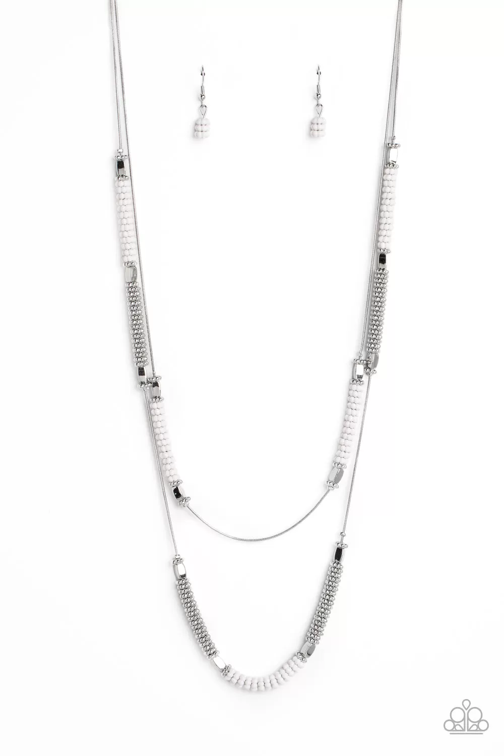 Paparazzi Caviar Chic - White Necklace