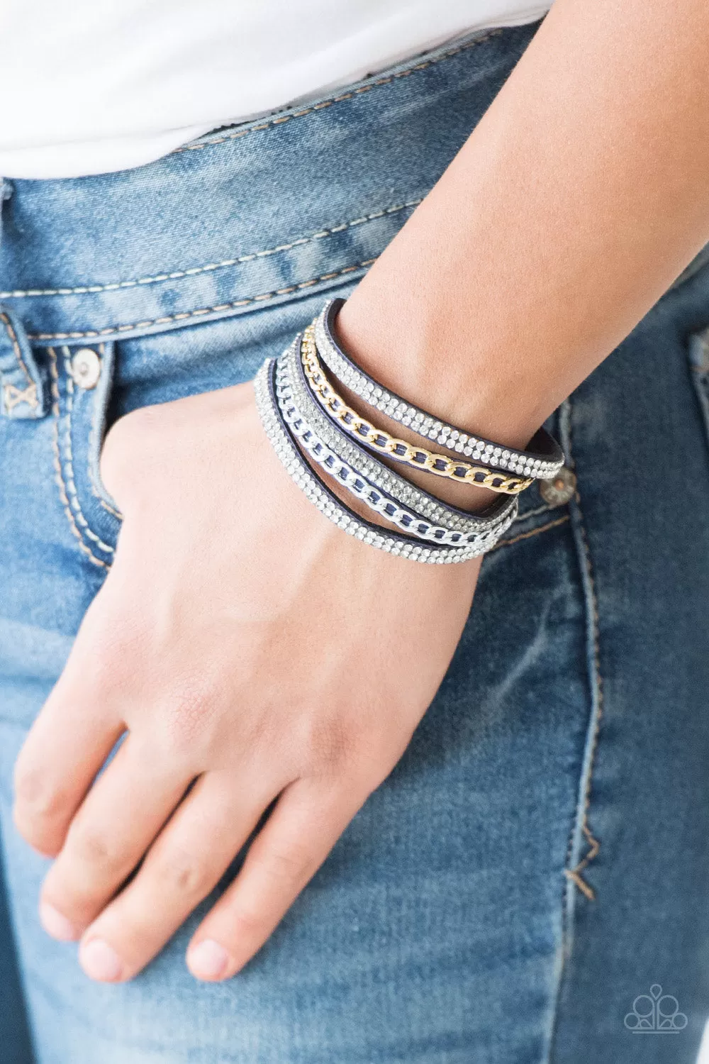 Paparazzi Fashion Fiend - Blue Urban Bracelet