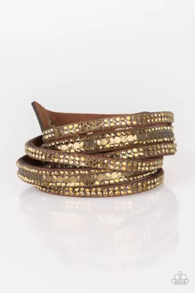 Paparazzi Rock Star Attitude - Brass Urban Wrap Bracelet