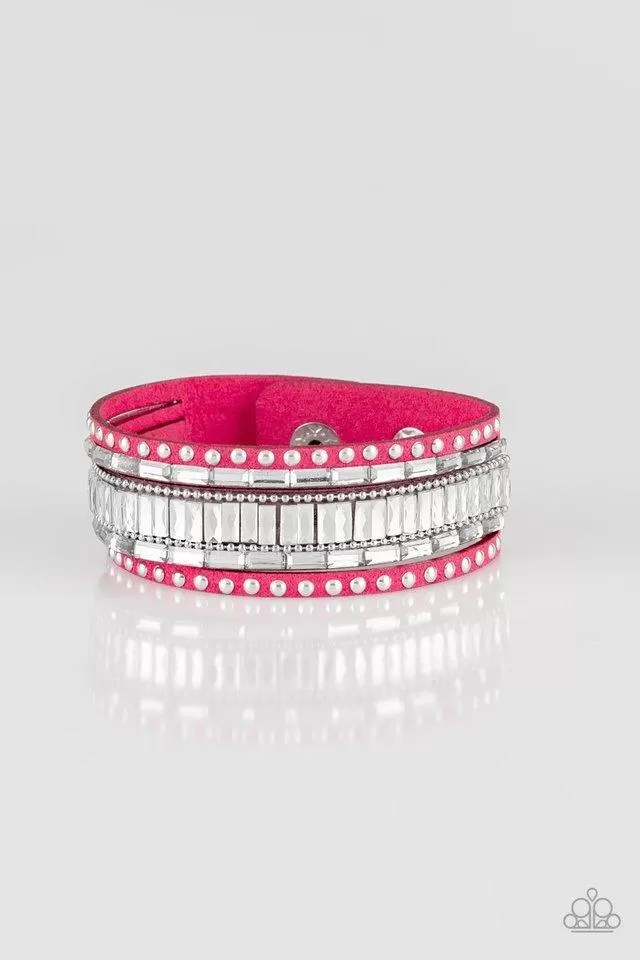 Paparazzi Rock Star Rocker - Pink Bracelet