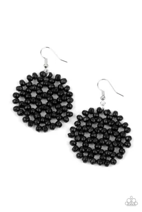 Paparazzi Summer Escapade - Black Earrings