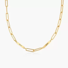 Personalized Chain Necklace in 14kt Gold Over Sterling Silver