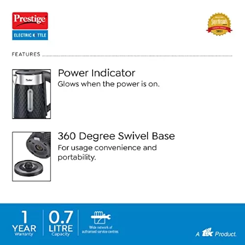 Prestige PKDSS 0.7 Electric Kettle 700ml