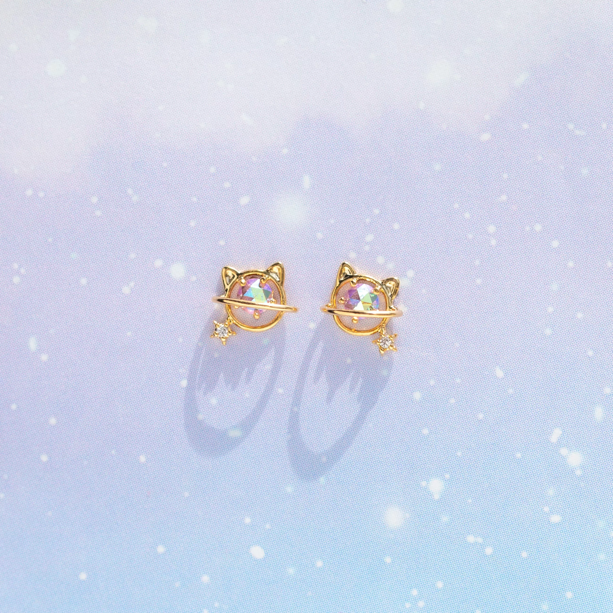 Purrty Planet Studs