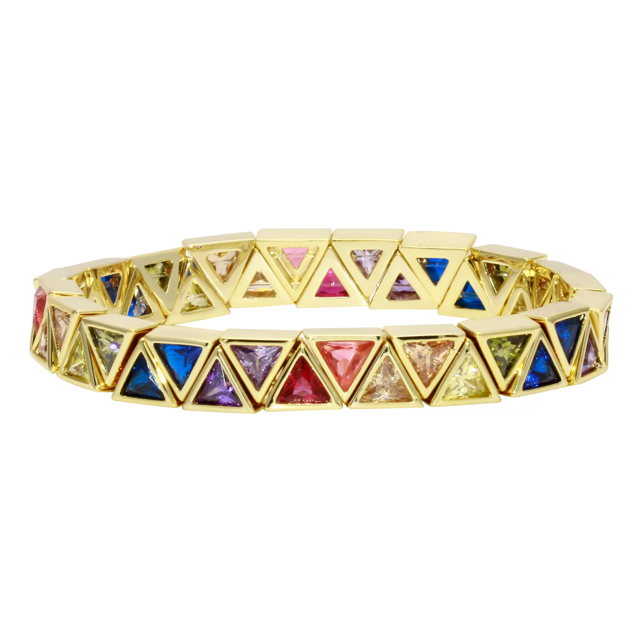 Rainbow Triangle Stretchy Bracelet