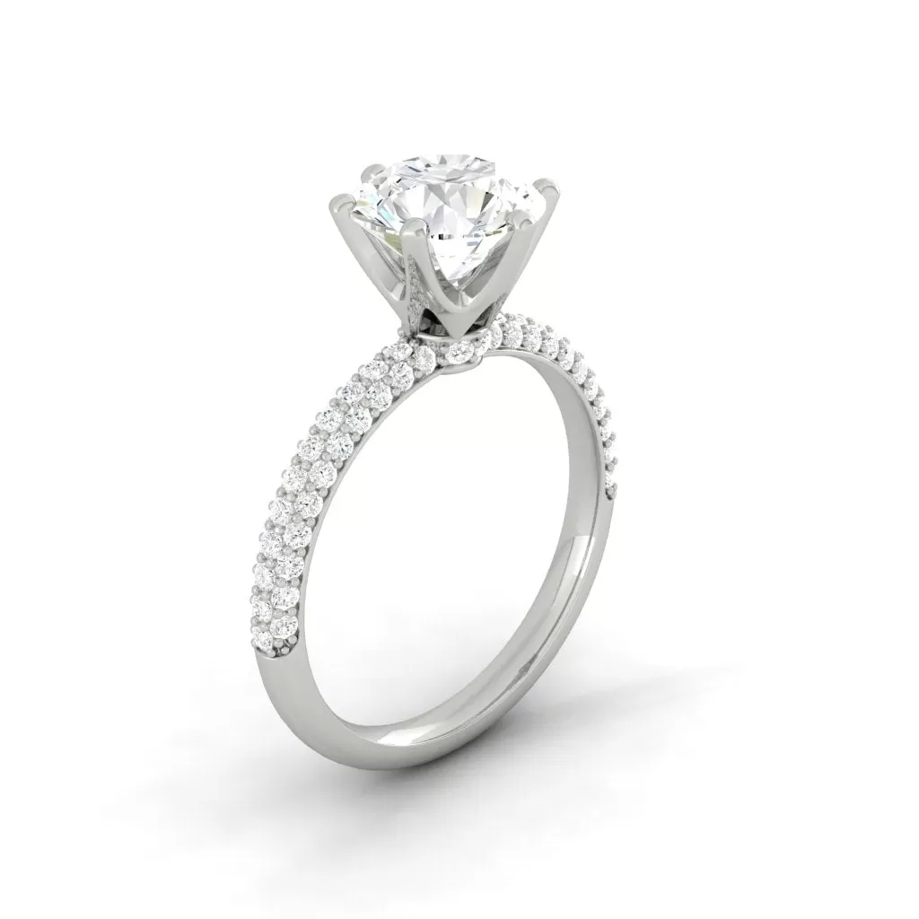 Ronah 0.76ct D VVS2 Id IGI 18K White Gold