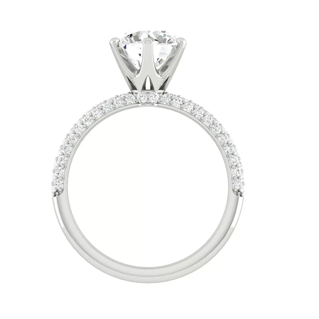 Ronah 0.76ct D VVS2 Id IGI 18K White Gold