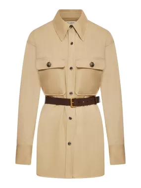 Saharienne belted shirt