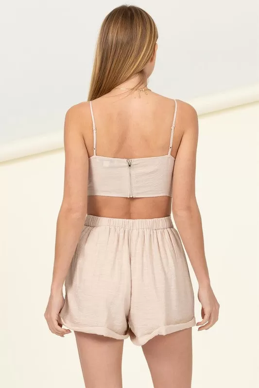 Sand Bustier Crop Top