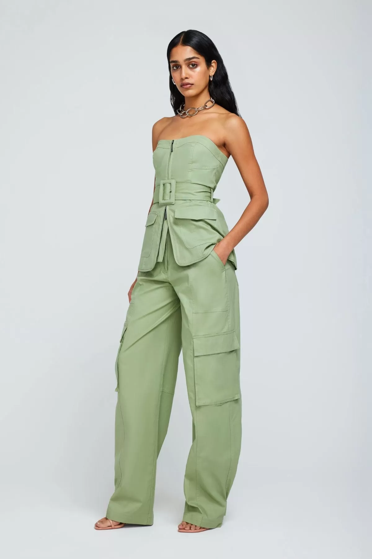 Simkhai Elettra Bustier Top - Verde