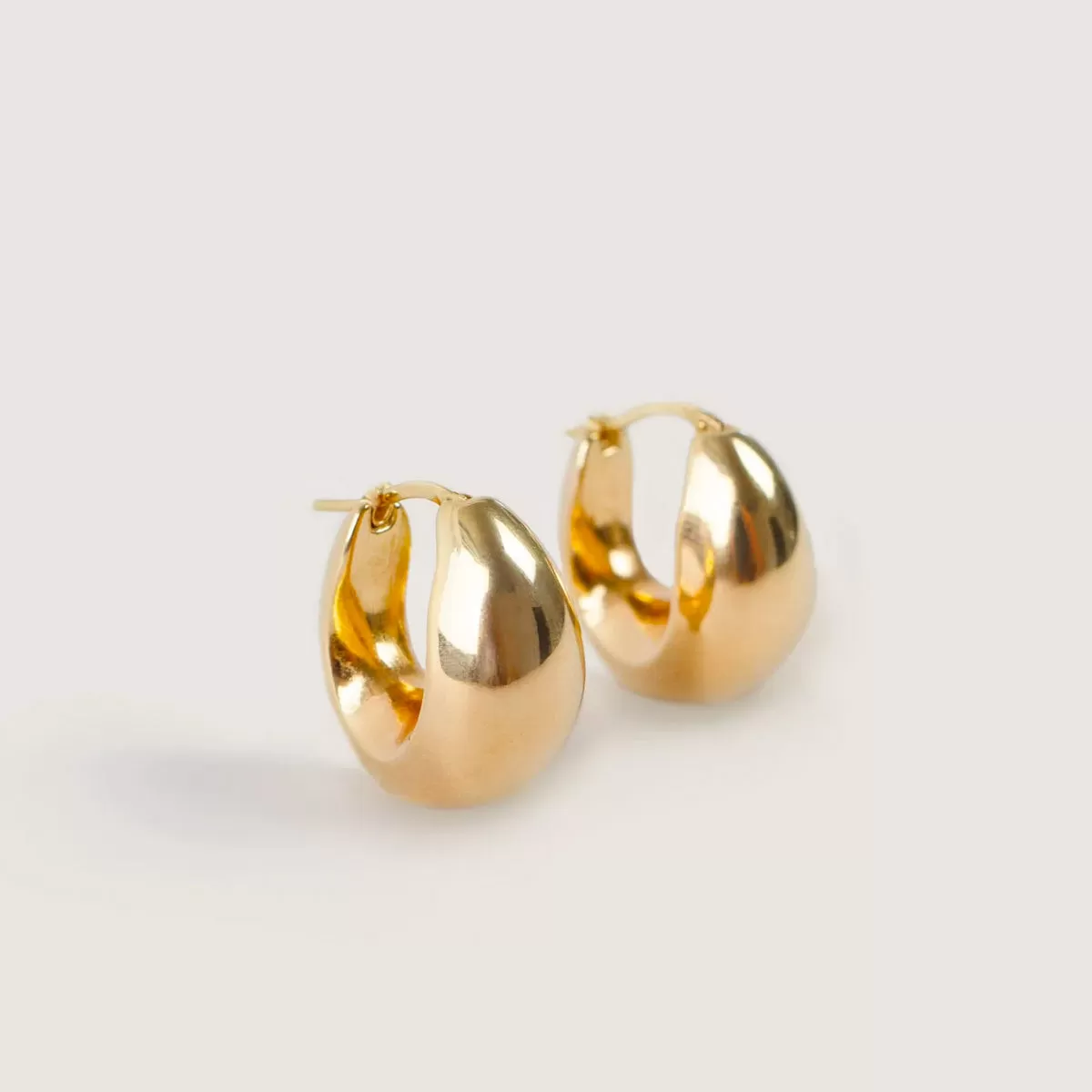 Simply Bold Huggie Earrings in 14k Gold over Sterling Silver