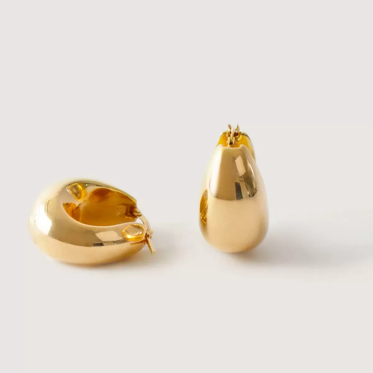 Simply Bold Huggie Earrings in 14k Gold over Sterling Silver