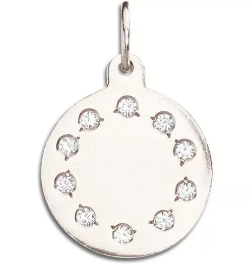 Small Eternity Disk Charm Pavé Diamonds