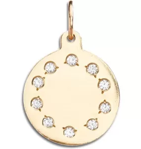 Small Eternity Disk Charm Pavé Diamonds