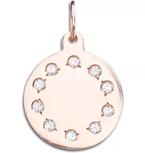 Small Eternity Disk Charm Pavé Diamonds