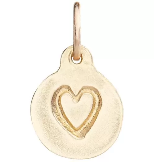 Small Heart Disk Charm