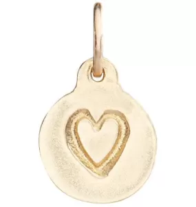 Small Heart Disk Charm