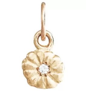 Small Montauk Daisy Flower Charm With Diamond