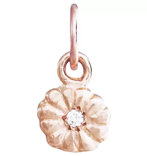 Small Montauk Daisy Flower Charm With Diamond