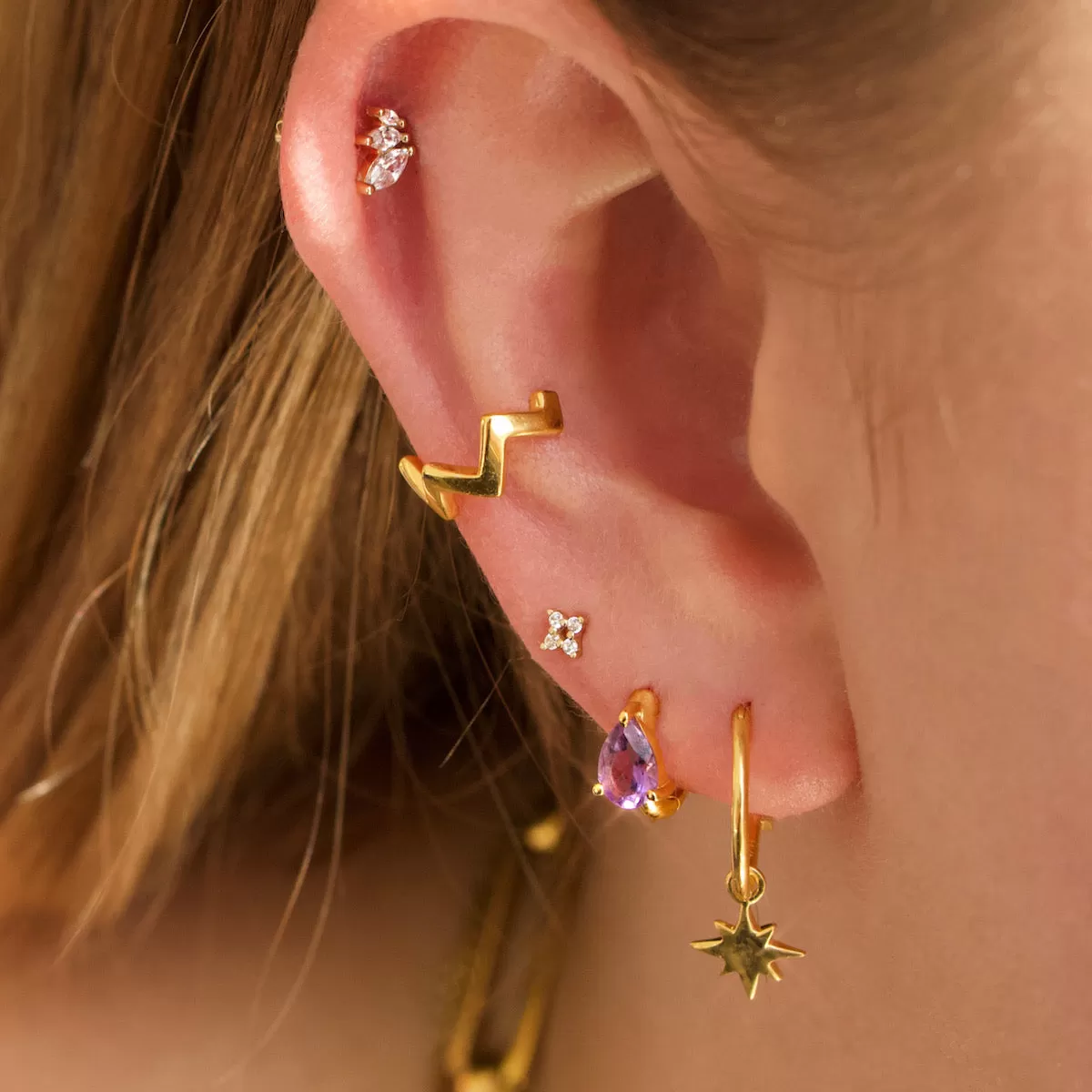 Stardust Flat Back Earring