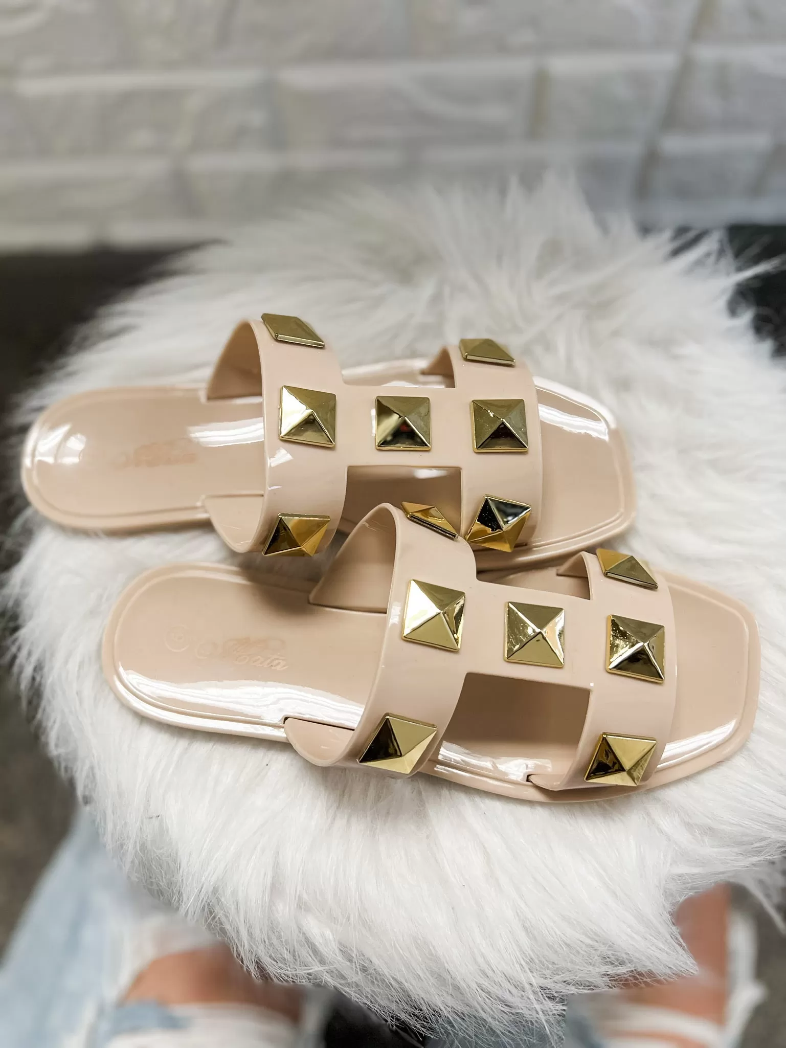 Studded Jelly Sandal