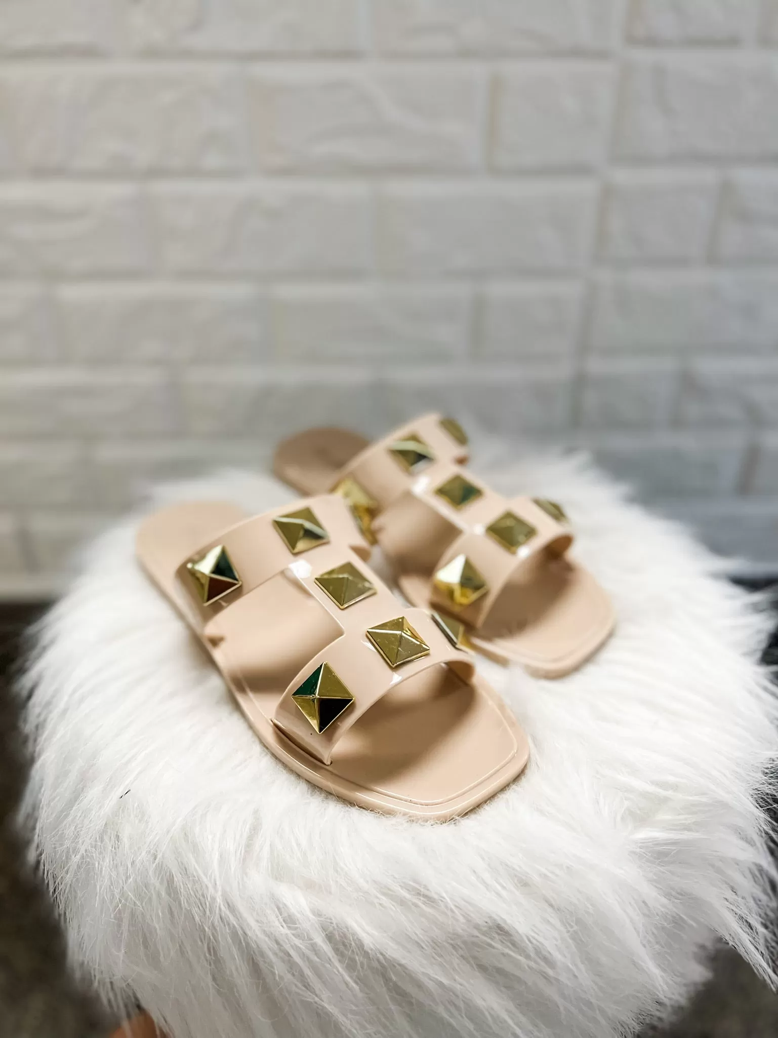 Studded Jelly Sandal