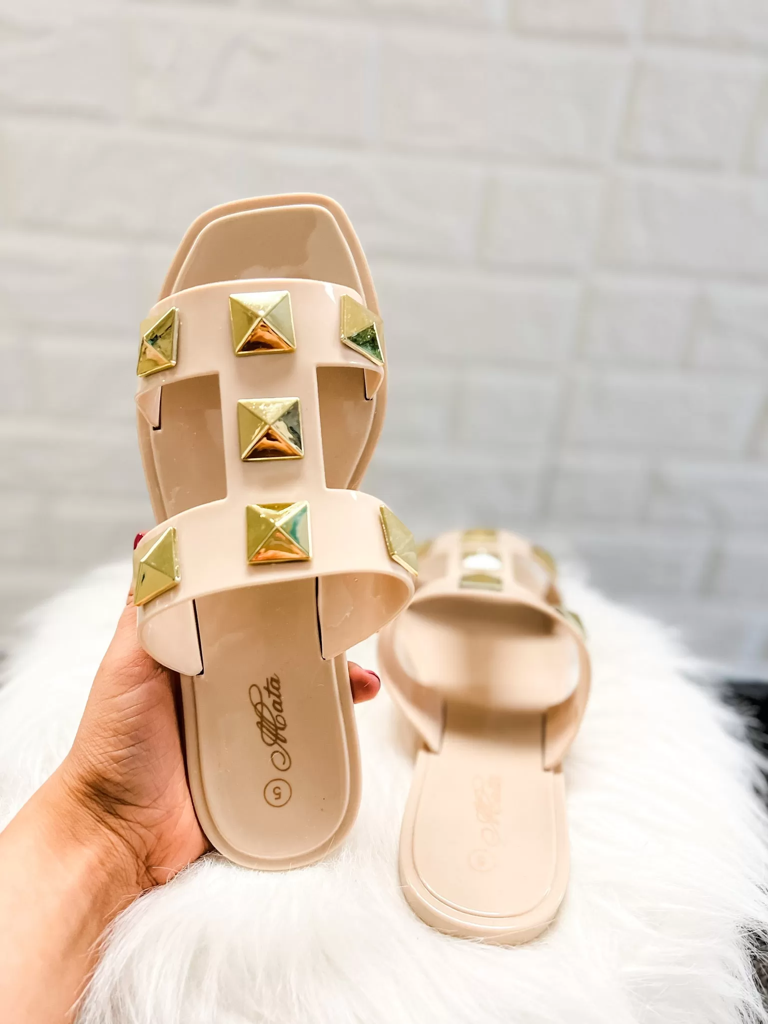 Studded Jelly Sandal