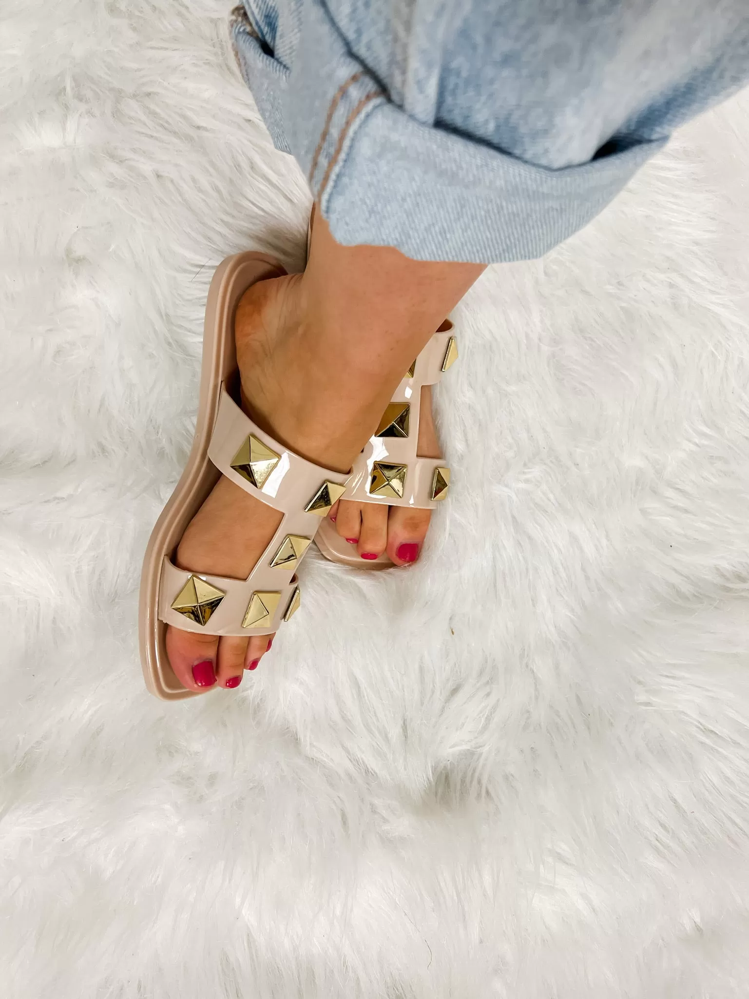 Studded Jelly Sandal