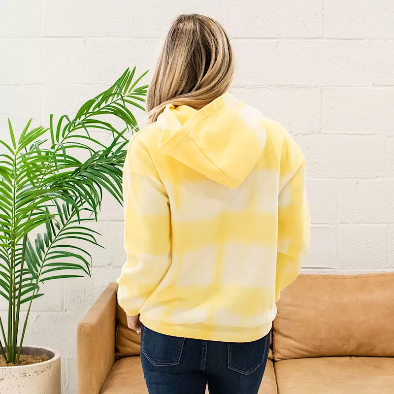 Summer Yellow Tie Dye Hoodie