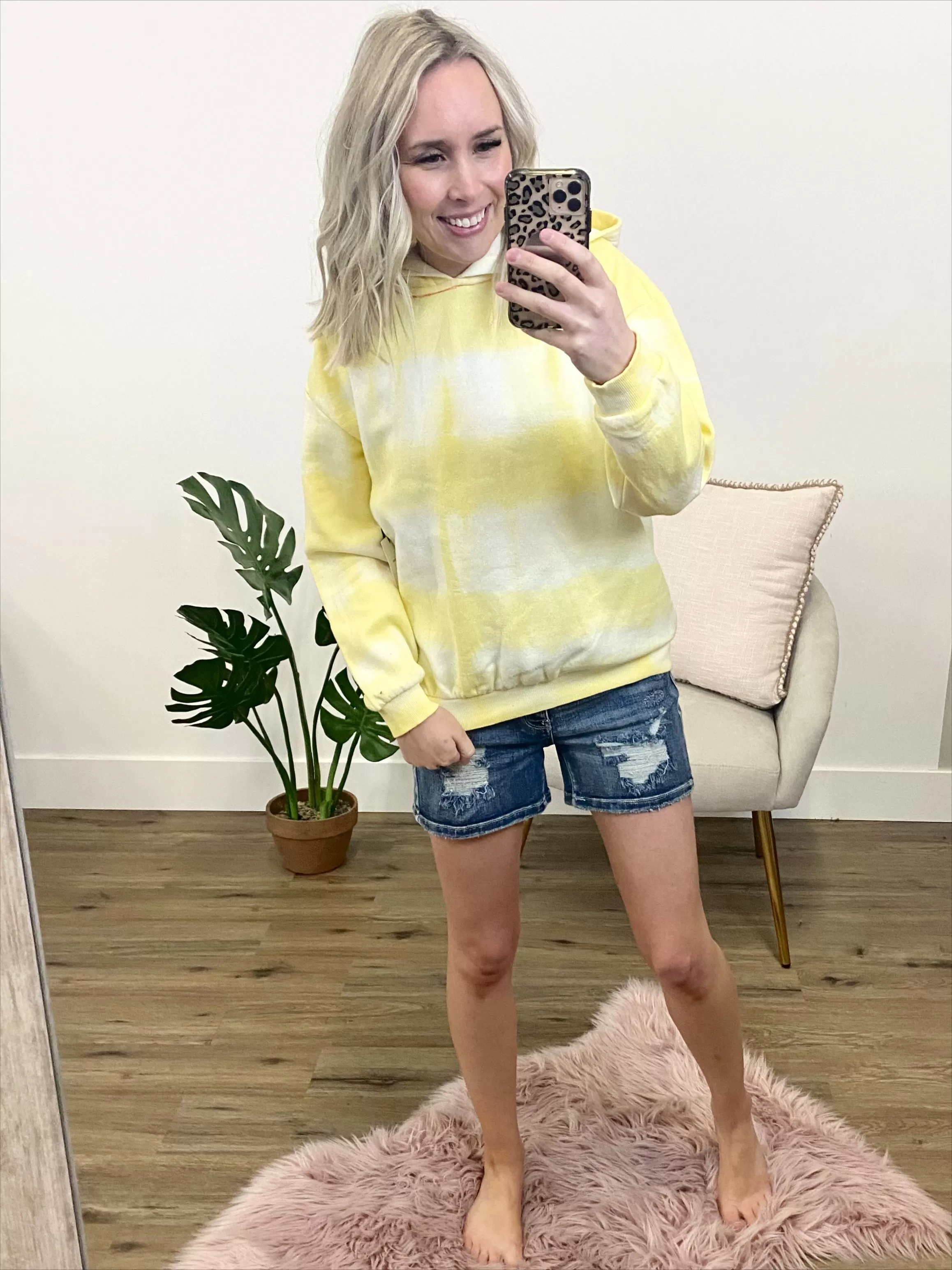 Summer Yellow Tie Dye Hoodie