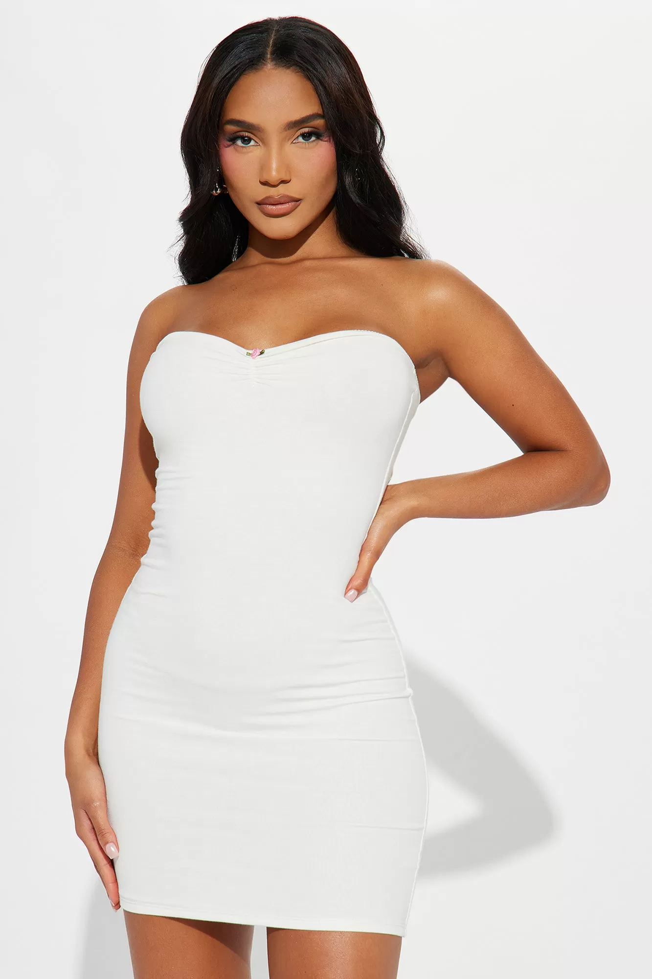 Sweet Date Double Lined Mini Dress - Cream