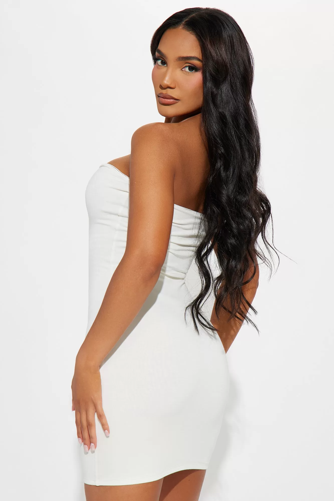 Sweet Date Double Lined Mini Dress - Cream