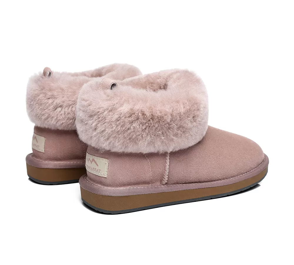 TARRAMARRA Emmy Women Sheepskin Slippers Fluffy Collar