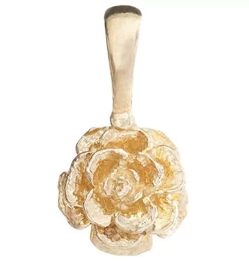 Tea Rose Flower Charm