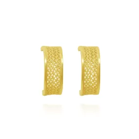 TINY HOOPS SOLID GOLD 18K FILIGREE