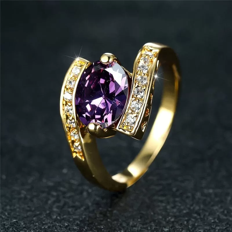 Top Luxury Amethyst Crystal Ring