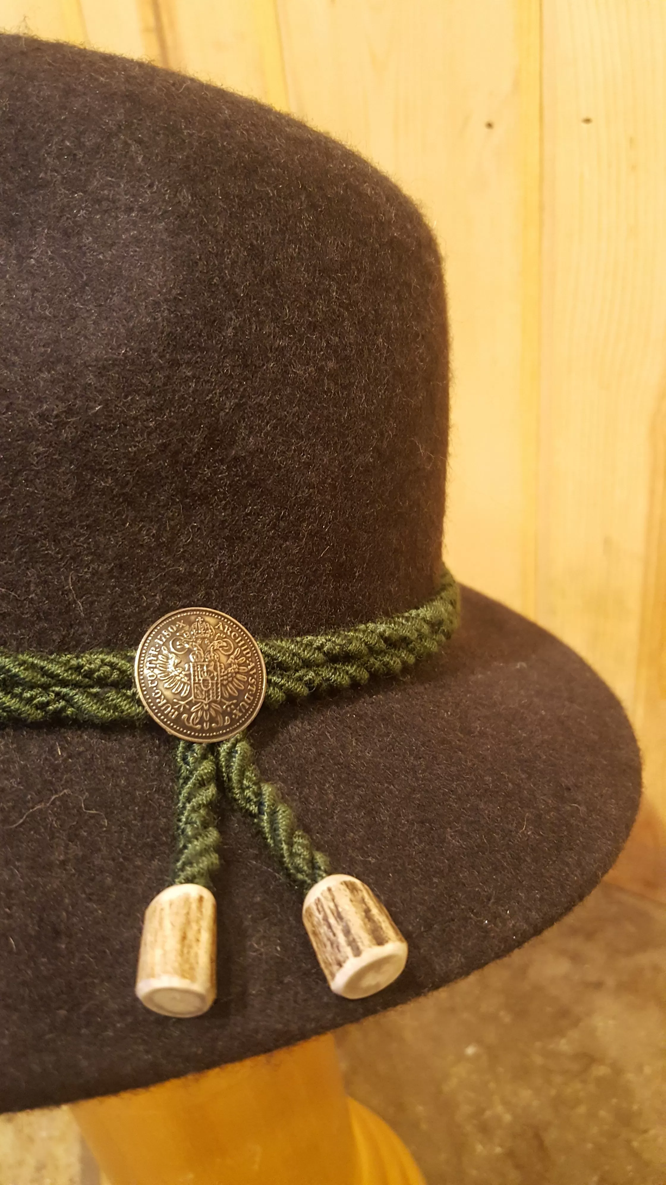 Trachten Hat with Coin, Edelweiss, Antler Piece or Antler Rosette