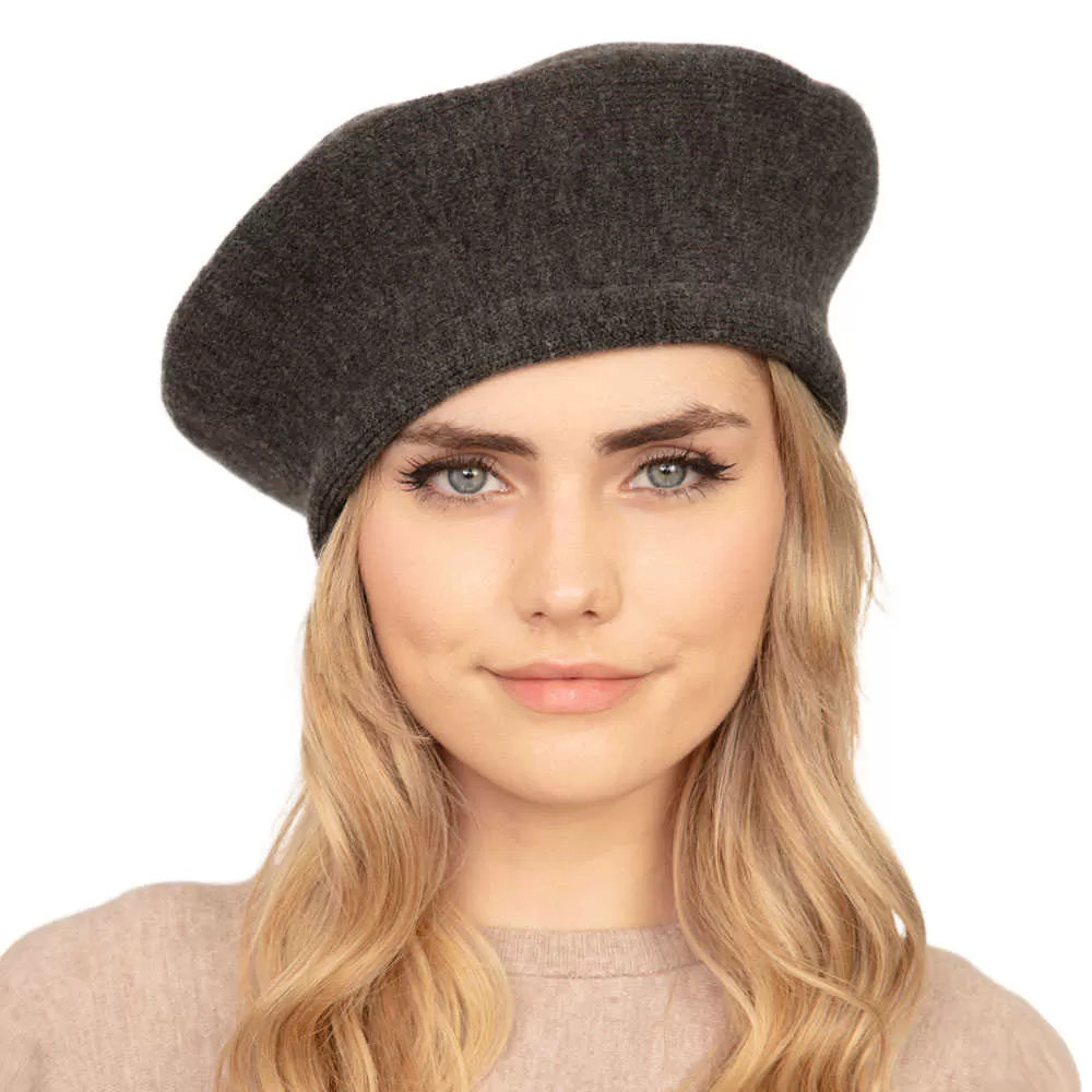 Trendy Fashionable Winter Stretchy Solid Beret Hat