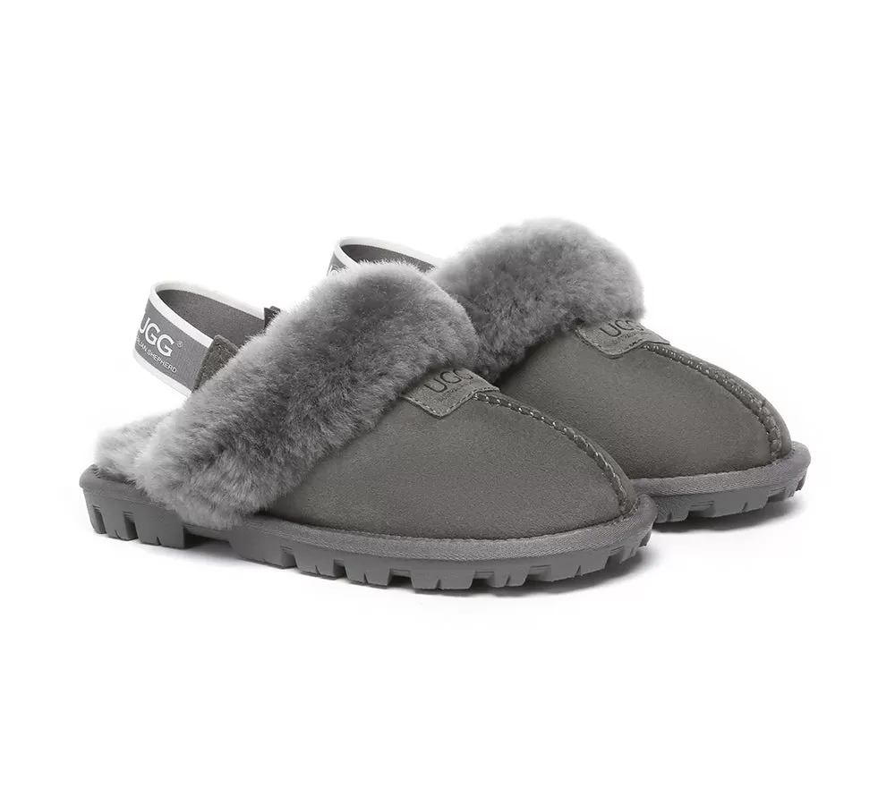 UGG AUSTRALIAN SHEPHERD Sheepskin Wool Removable Strap Slingback Slippers Suzie ll