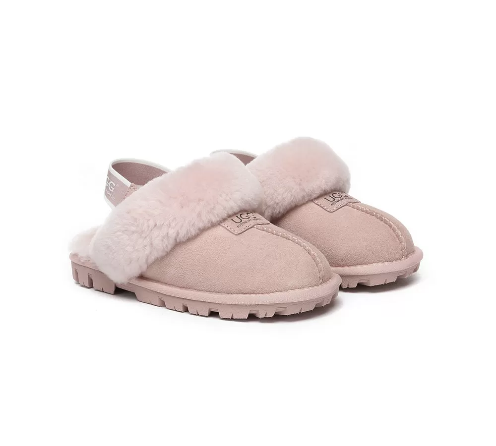 UGG AUSTRALIAN SHEPHERD Sheepskin Wool Removable Strap Slingback Slippers Suzie ll