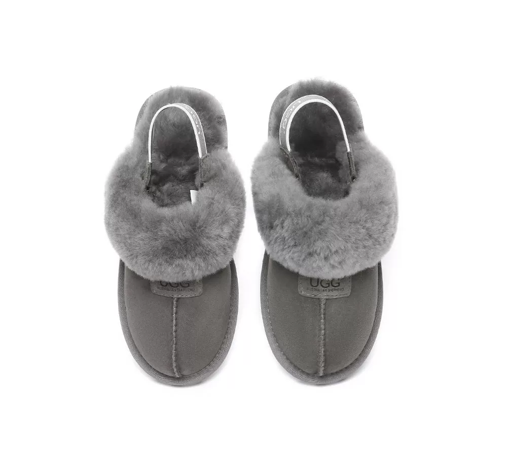 UGG AUSTRALIAN SHEPHERD Sheepskin Wool Removable Strap Slingback Slippers Suzie ll