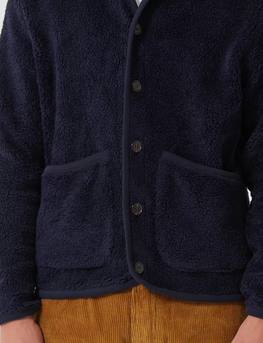 Universal Works Lancaster Jacket (Fleece) - Navy Blue